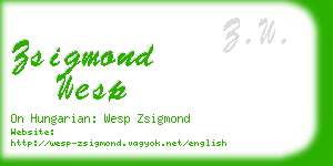 zsigmond wesp business card